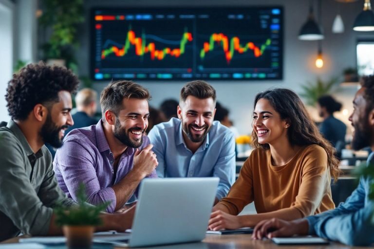 Australian investors collaborating in a social trading environment.