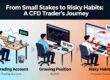 A retail CFD trader transitioning from a tiny trading account to a meaningful position, illustrating how small stakes can hide risky habits